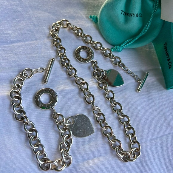 Tiffany & Co. Jewelry - Tiffany & Co. Silver Chain Bracelet and Necklace Set